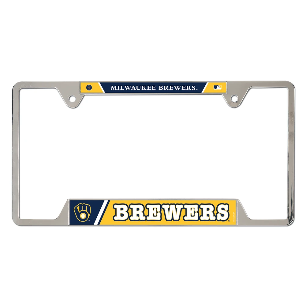 WinCraft Milwaukee Brewers Chrome Plated Metal License Plate Frame