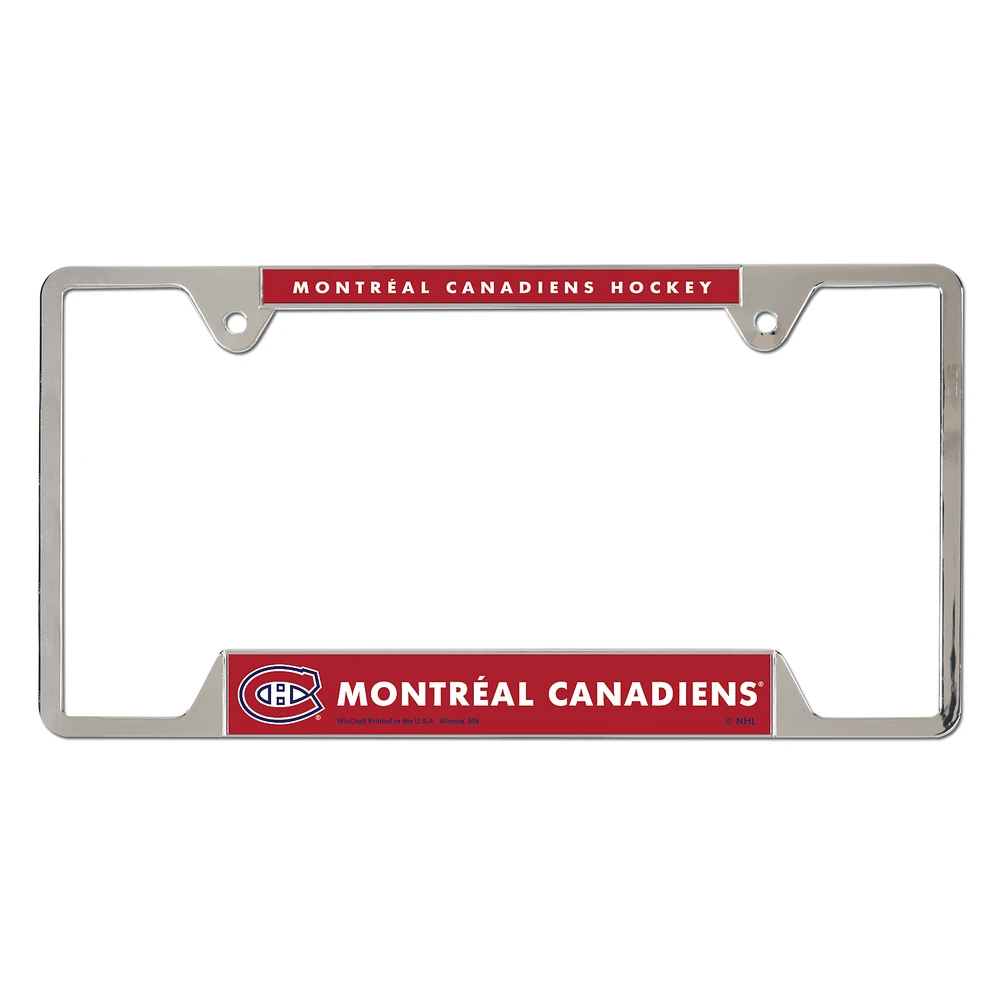 WinCraft Montreal Canadiens Chrome Plated Metal License Plate Frame