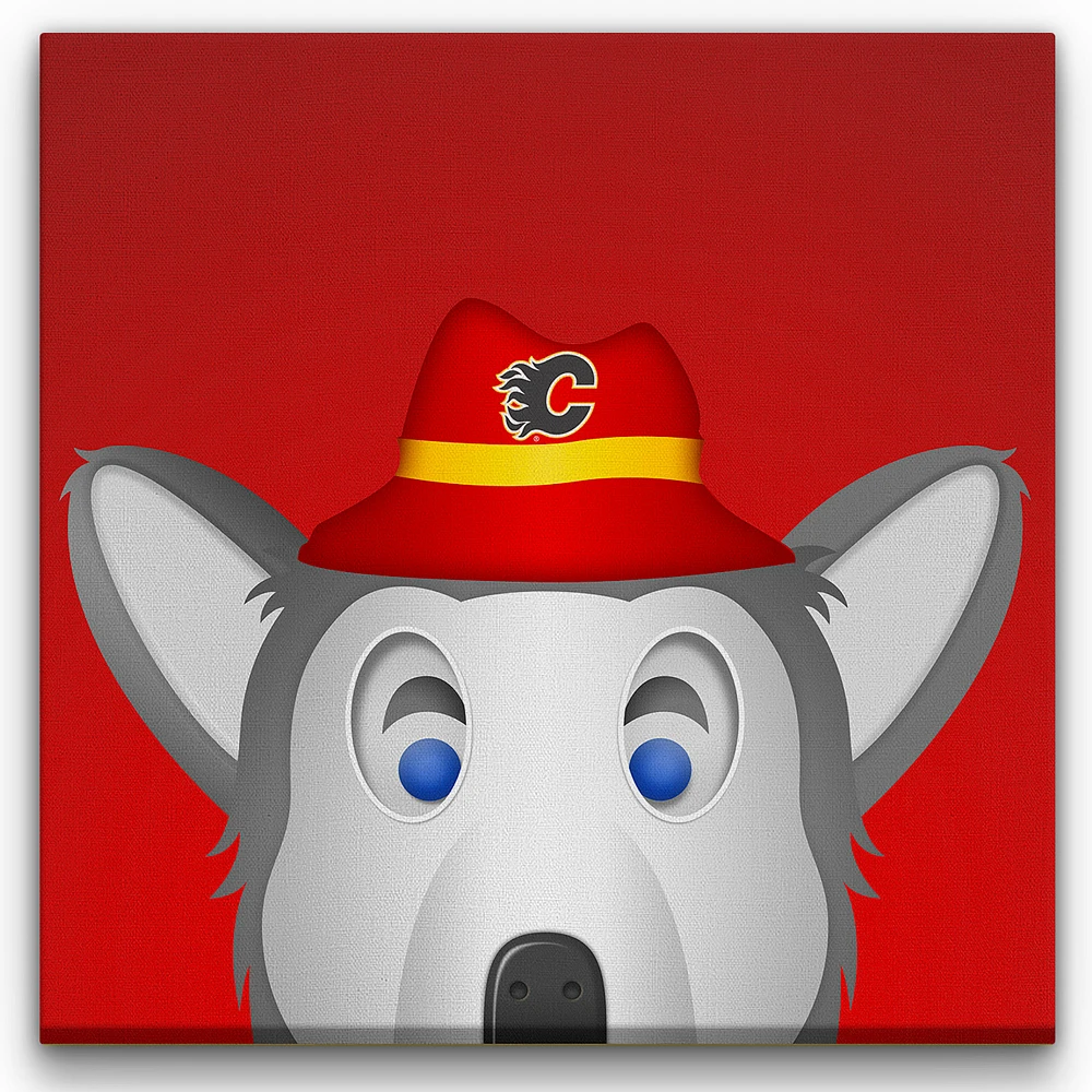 Calgary Flames 14'' x 14'' Minimalist Mascot Canvas Wrap