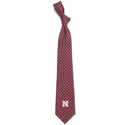 Nebraska Huskers Gingham Tie