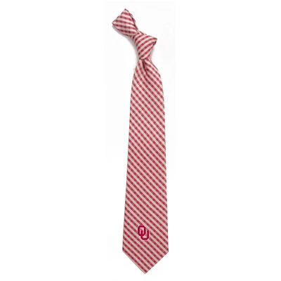 Oklahoma Sooners Gingham Tie