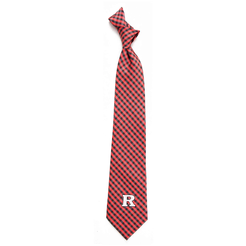 Rutgers Scarlet Knights Gingham Tie