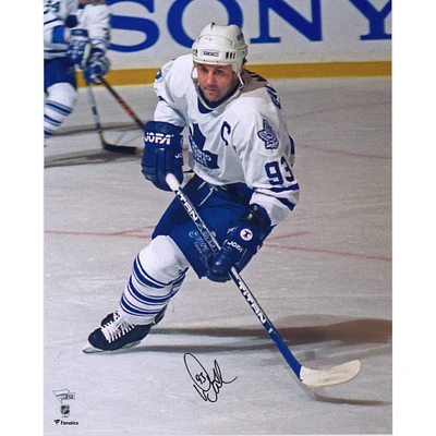 Doug Gilmour Toronto Maple Leafs Autographed 16" x 20" White Jersey Skating Photograph