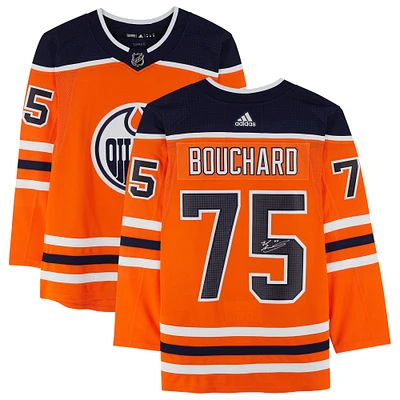 Evan Bouchard Edmonton Oilers Autographed Orange Adidas Authentic Jersey
