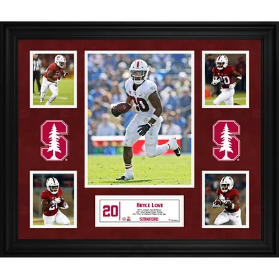 Bryce Love Stanford Cardinal Framed 23" x 27" 5-Photo Collage