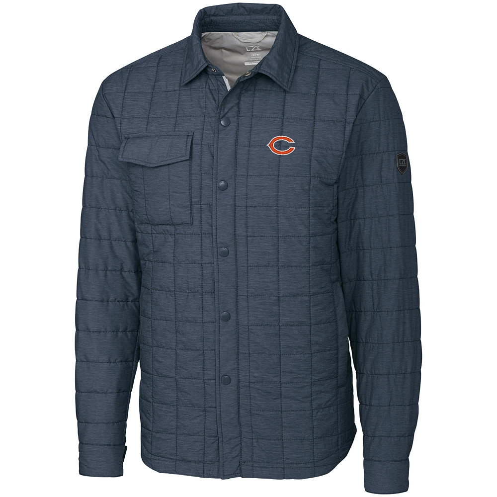 Men's Cutter & Buck Charcoal Chicago Bears Big Tall Rainier Shirt Jacket