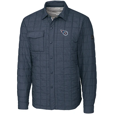 Men's Cutter & Buck Charcoal Tennessee Titans Big & Tall Rainier Shirt Jacket