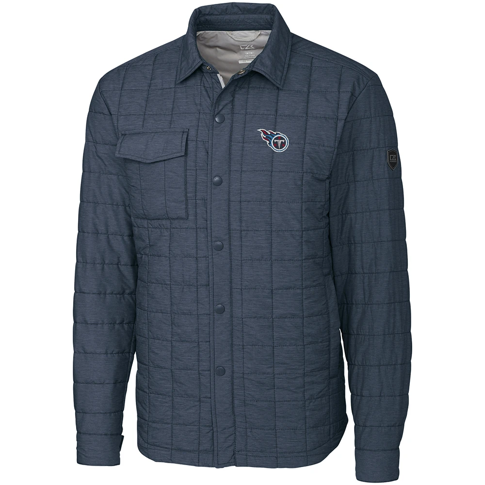 Men's Cutter & Buck Charcoal Tennessee Titans Rainier Shirt Jacket