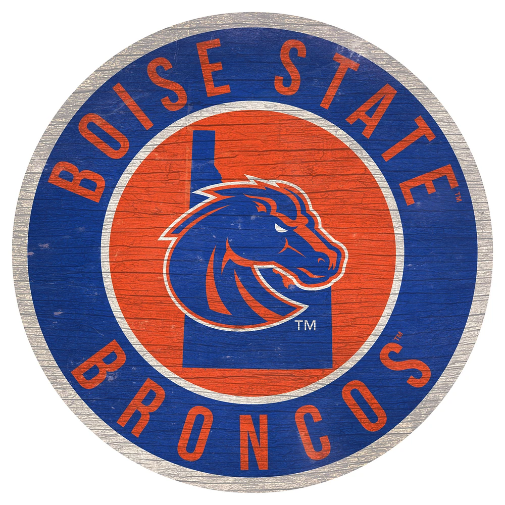 Boise State Broncos 12'' x 12'' State Circle Sign