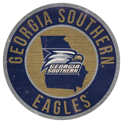 Georgia Southern Eagles 12'' x 12'' State Circle Sign