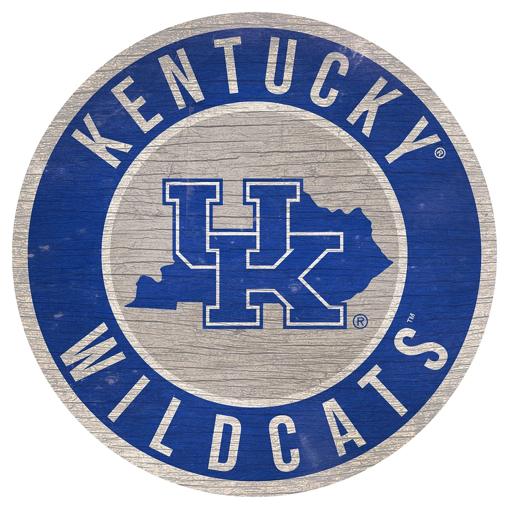 Kentucky Wildcats 12'' x 12'' State Circle Sign