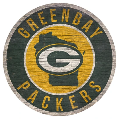 Green Bay Packers 12'' x 12'' State Circle Sign