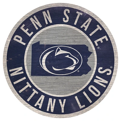 Penn State Nittany Lions 12'' x 12'' State Circle Sign
