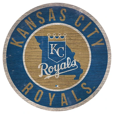 Kansas City Royals 12'' x 12'' State Circle Sign