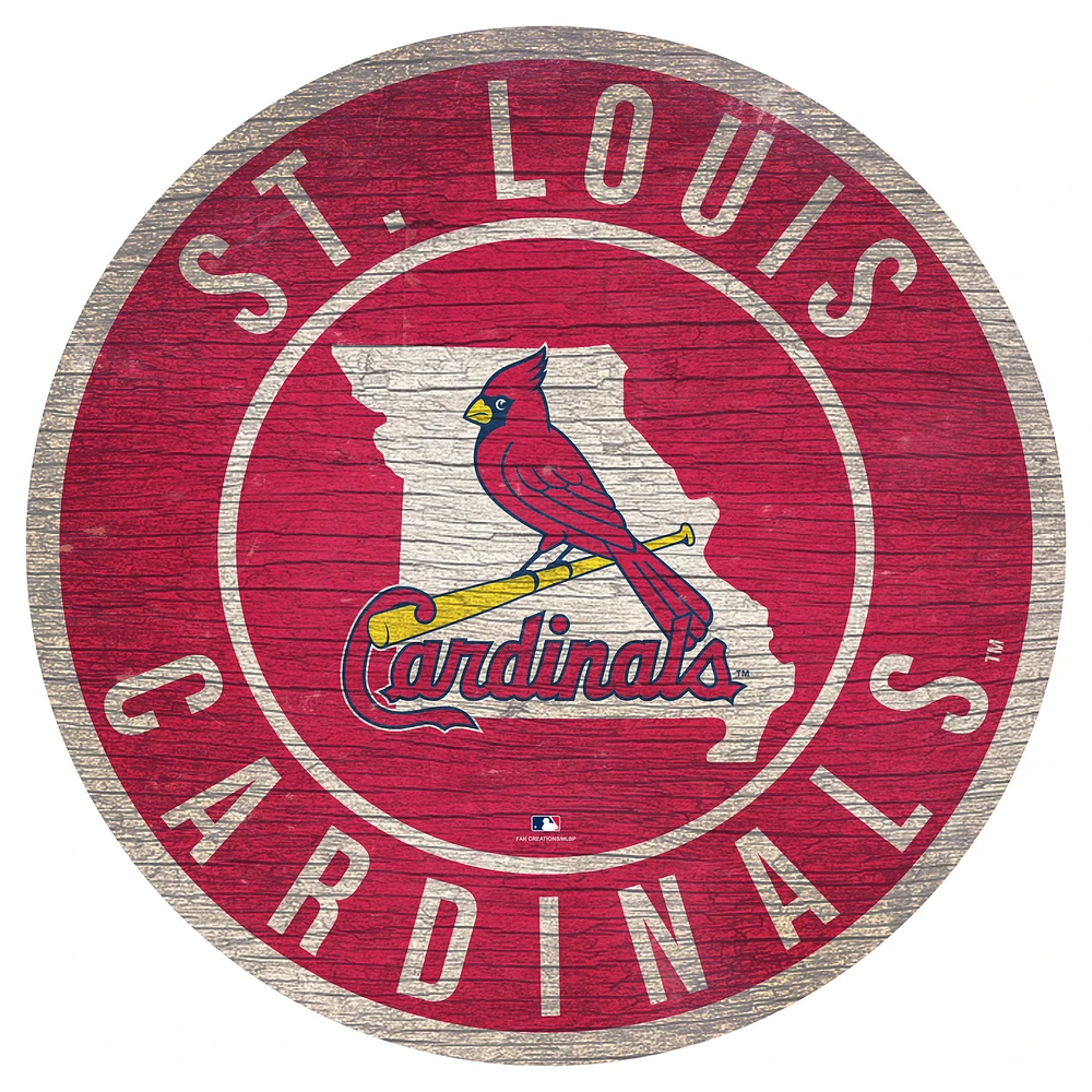 St. Louis Cardinals 12'' x 12'' State Circle Sign