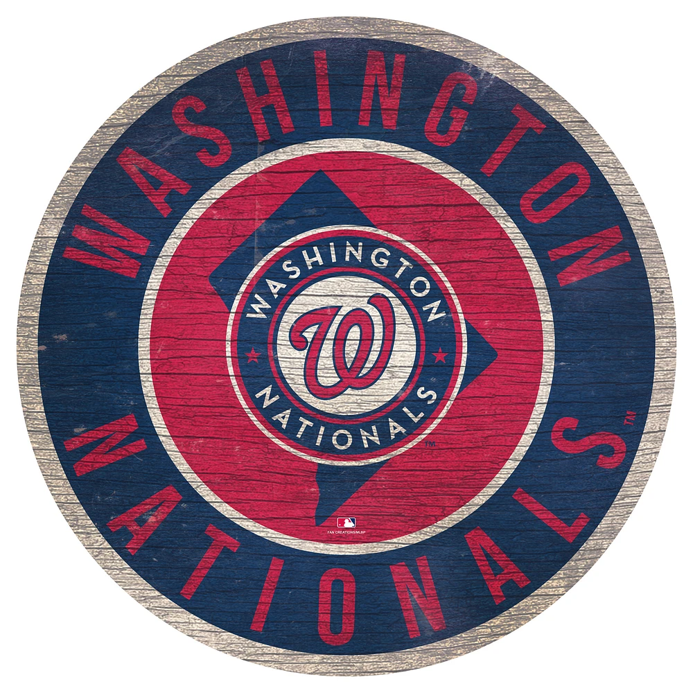 Washington Nationals 12'' x 12'' State Circle Sign