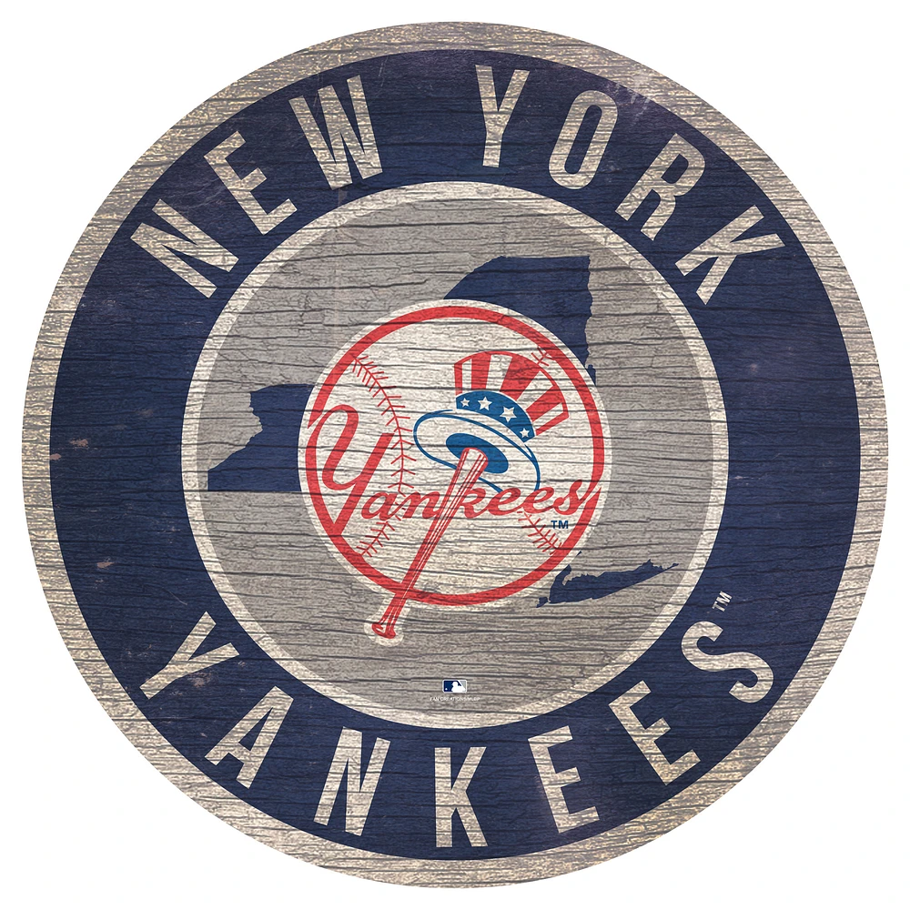 New York Yankees 12'' x 12'' State Circle Sign