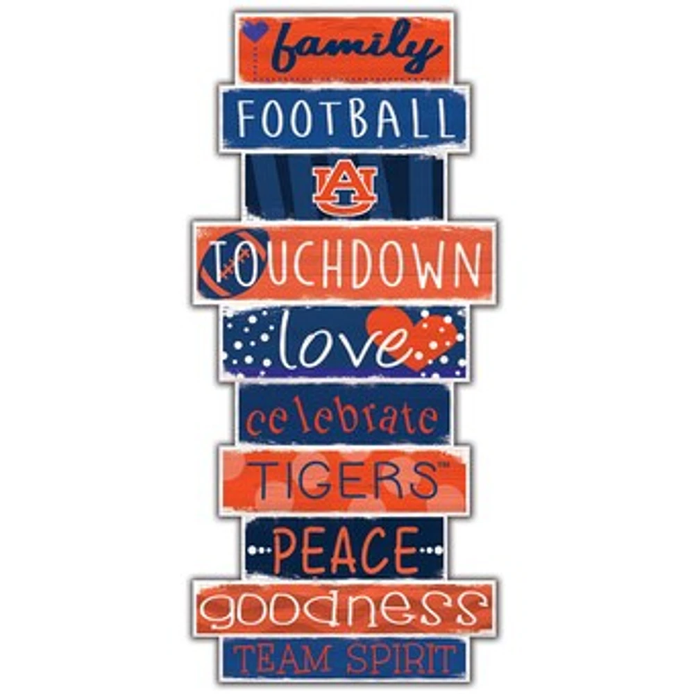 Auburn Tigers 5'' x 24'' Celebrations Stack Sign