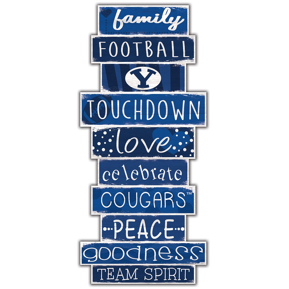 BYU Cougars 5'' x 24'' Celebrations Stack Sign