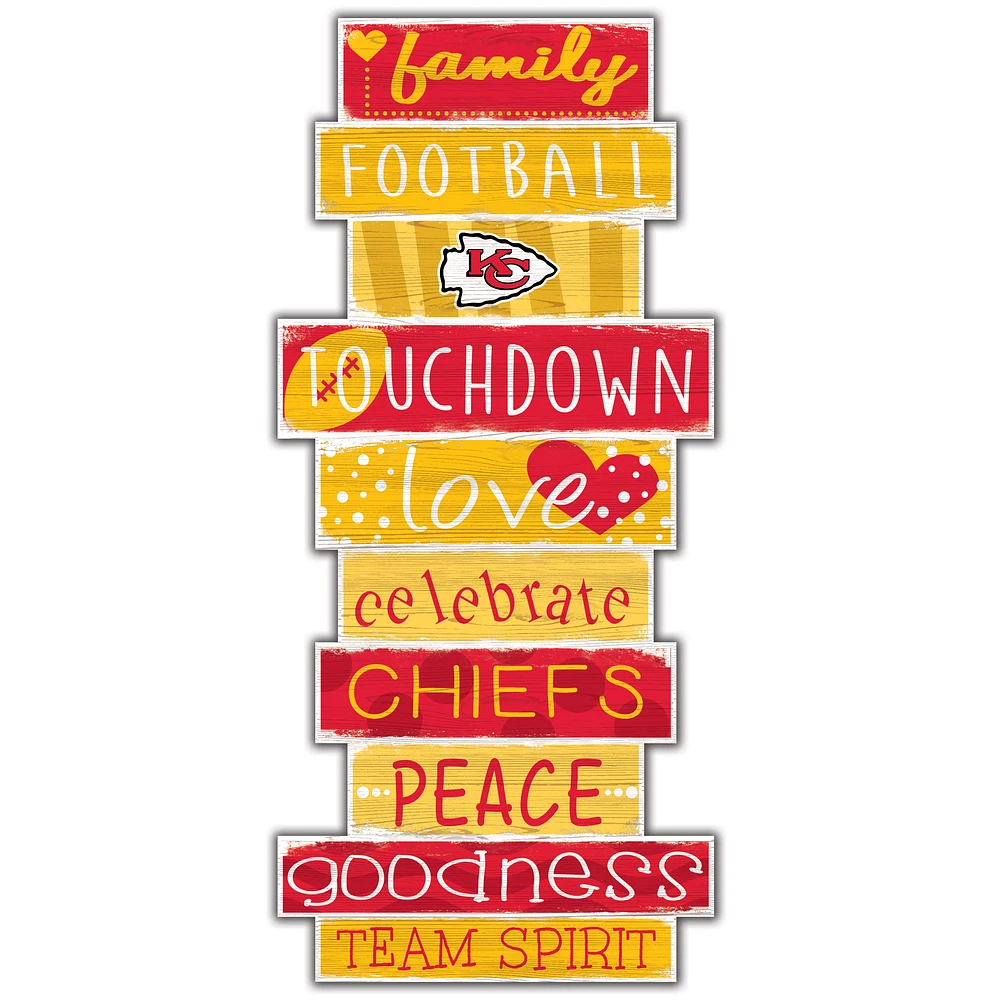 Kansas City Chiefs 5'' x 24'' Celebrations Stack Sign