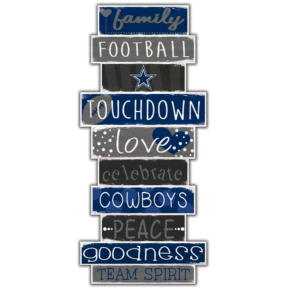 Dallas Cowboys 5'' x 24'' Celebrations Stack Sign