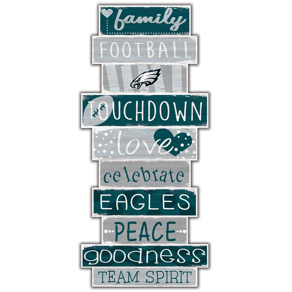 Philadelphia Eagles 5'' x 24'' Celebrations Stack Sign