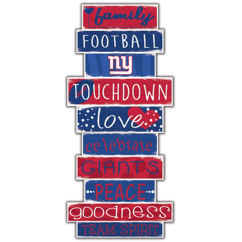 New York Giants 5'' x 24'' Celebrations Stack Sign