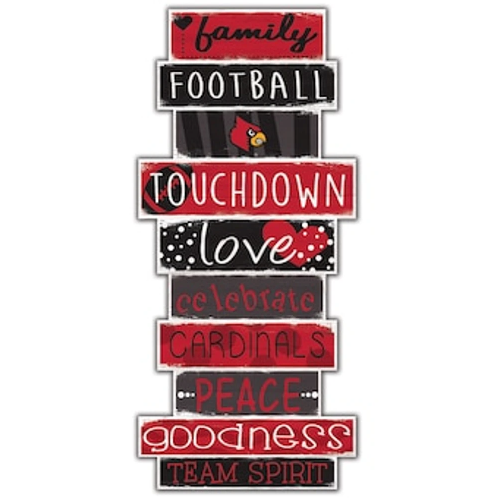 Louisville Cardinals 5'' x 24'' Celebrations Stack Sign