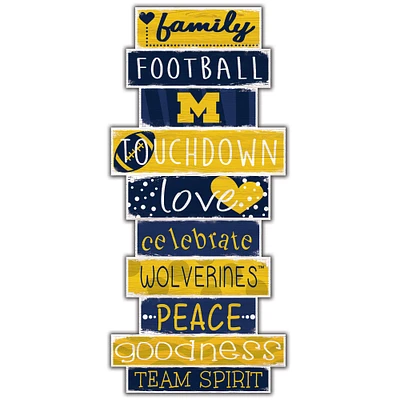 Michigan Wolverines 5'' x 24'' Celebrations Stack Sign