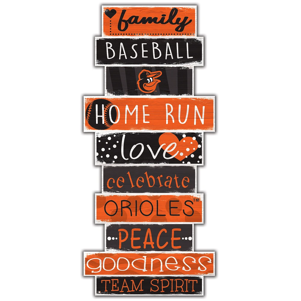 Baltimore Orioles 5'' x 24'' Celebrations Stack Sign