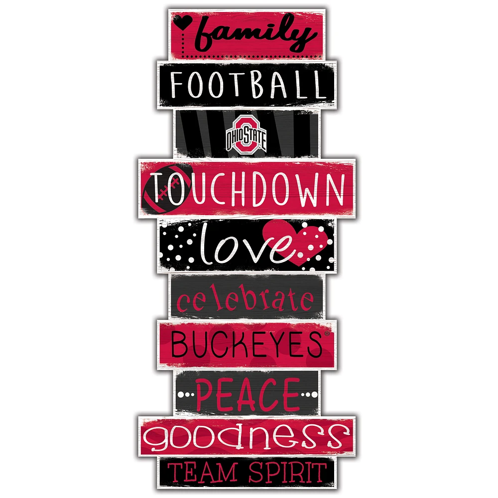 Ohio State Buckeyes 5'' x 24'' Celebrations Stack Sign