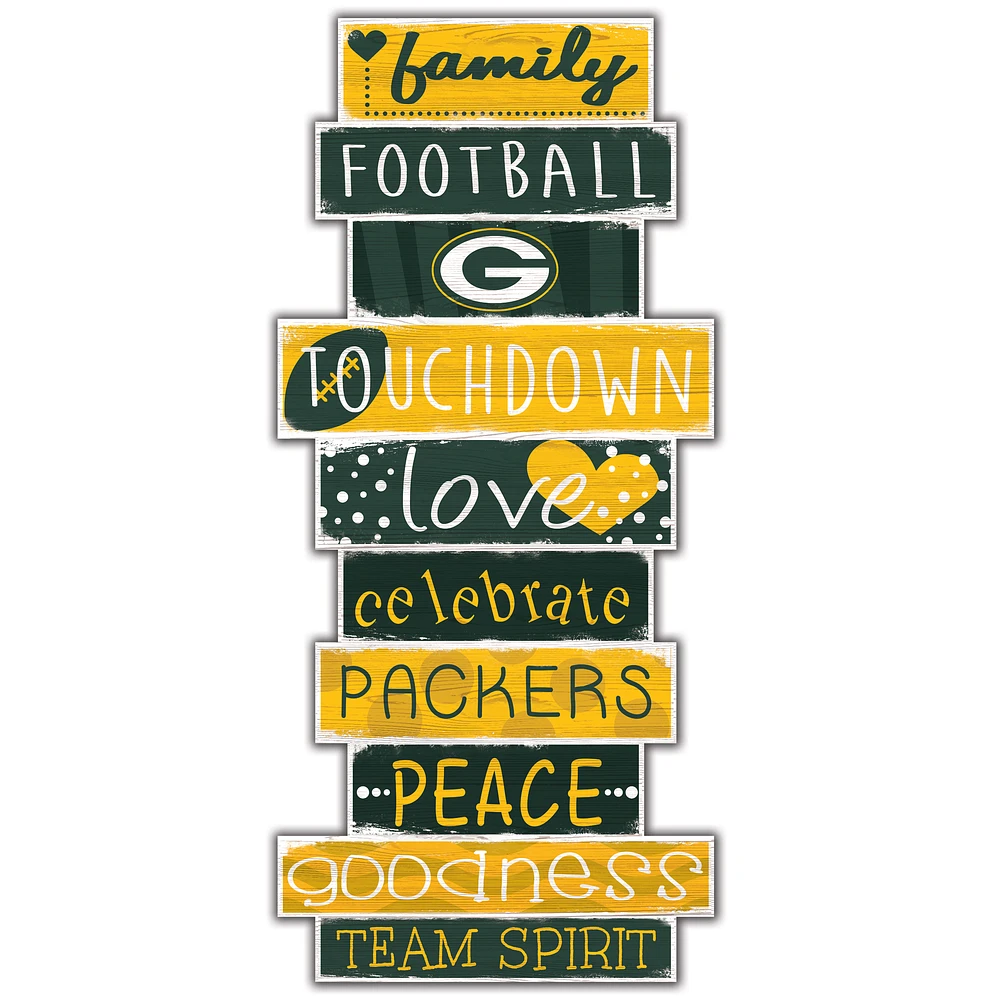 Green Bay Packers 5'' x 24'' Celebrations Stack Sign