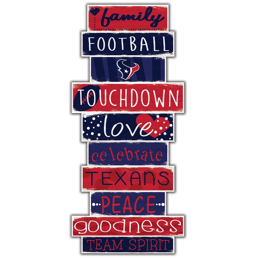 Houston Texans 5'' x 24'' Celebrations Stack Sign