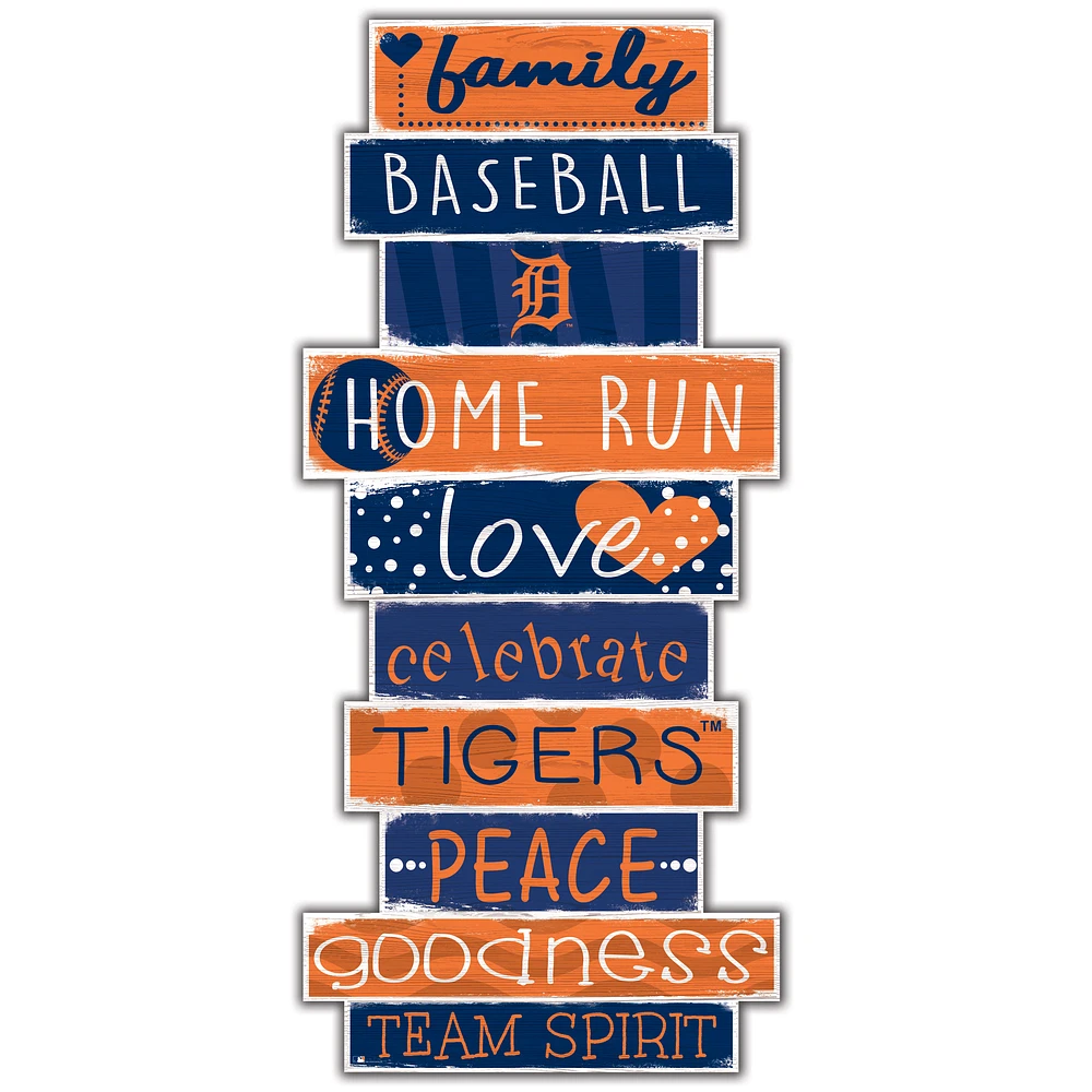 Detroit Tigers 5'' x 24'' Celebrations Stack Sign