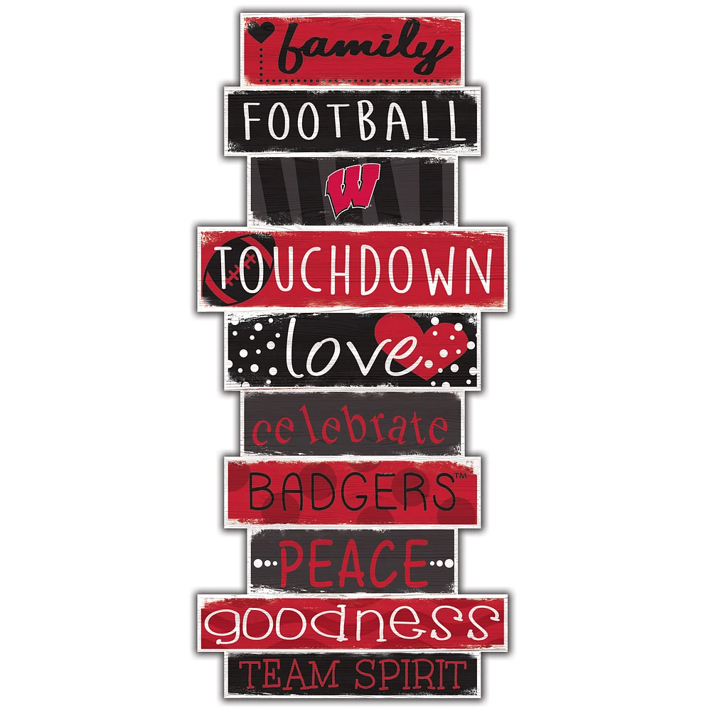 Wisconsin Badgers 5'' x 24'' Celebrations Stack Sign