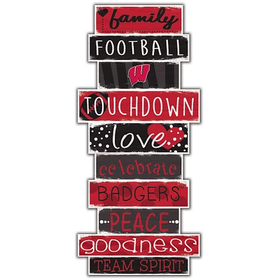 Wisconsin Badgers 5'' x 24'' Celebrations Stack Sign