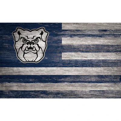 Butler Bulldogs 11'' x 19'' Distressed Flag Sign
