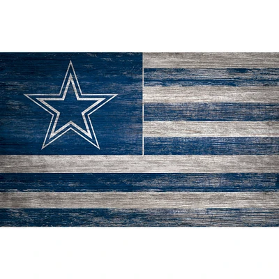 Dallas Cowboys 11'' x 19'' Distressed Flag Sign