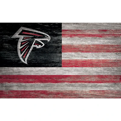 Atlanta Falcons 11'' x 19'' Distressed Flag Sign