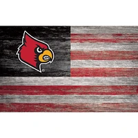 Louisville Cardinals 11'' x 19'' Distressed Flag Sign