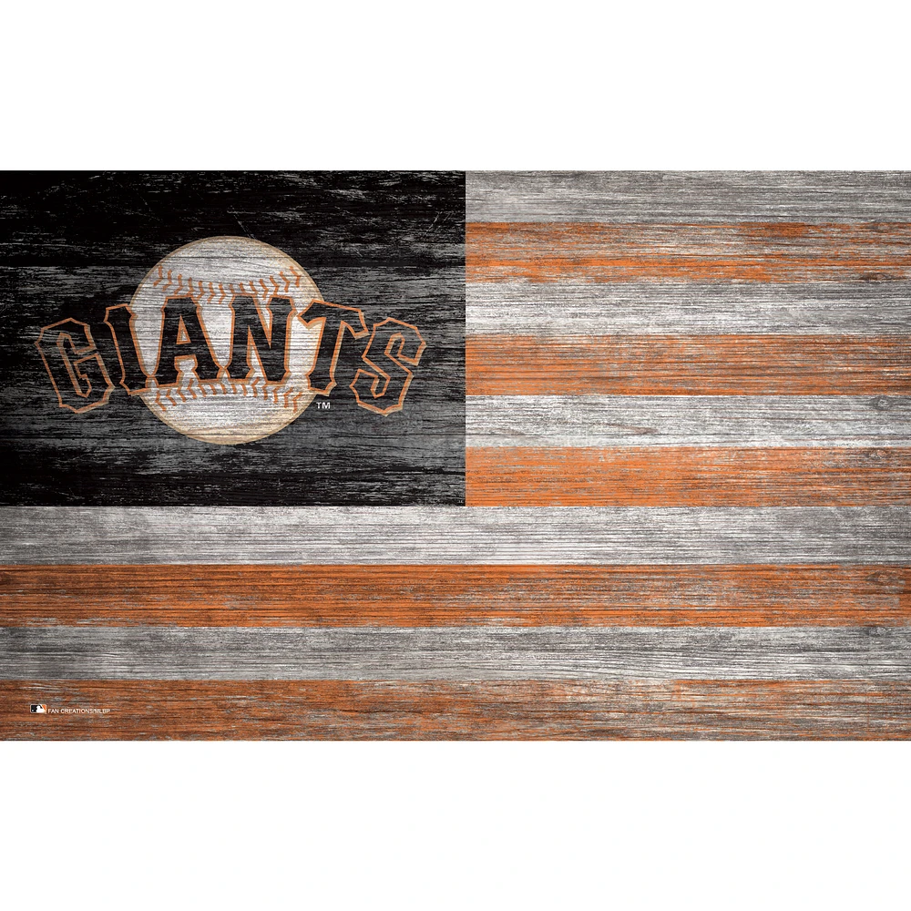San Francisco Giants 11'' x 19'' Distressed Flag Sign
