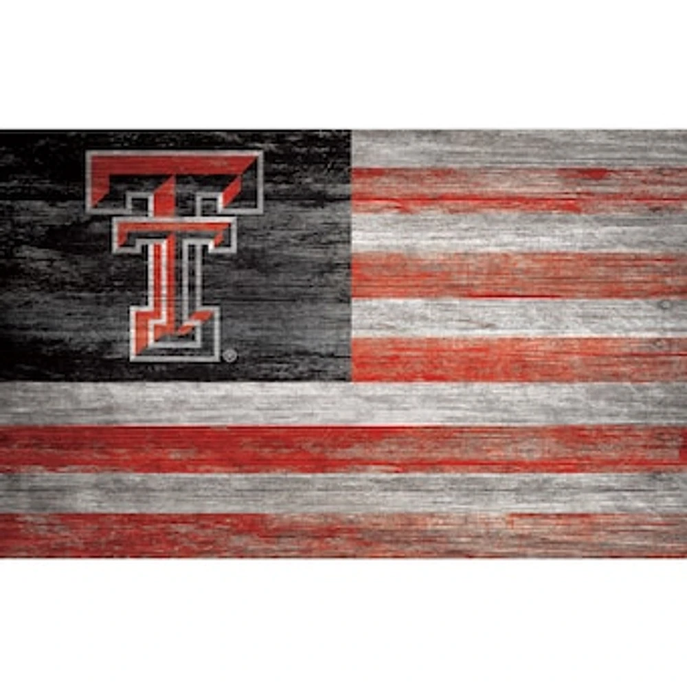 Texas Tech Red Raiders 11'' x 19'' Distressed Flag Sign