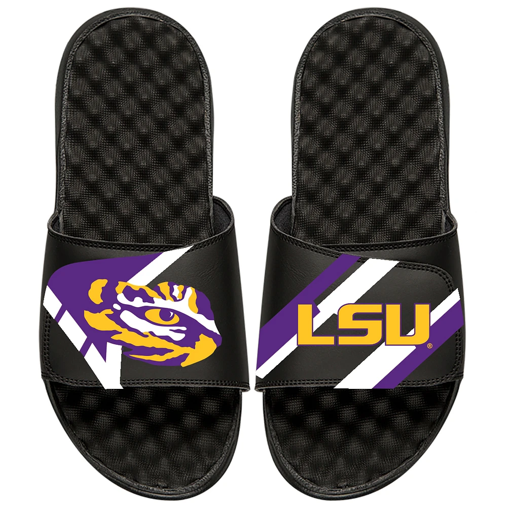 Youth ISlide Black LSU Tigers Starter Jacket Slide Sandals