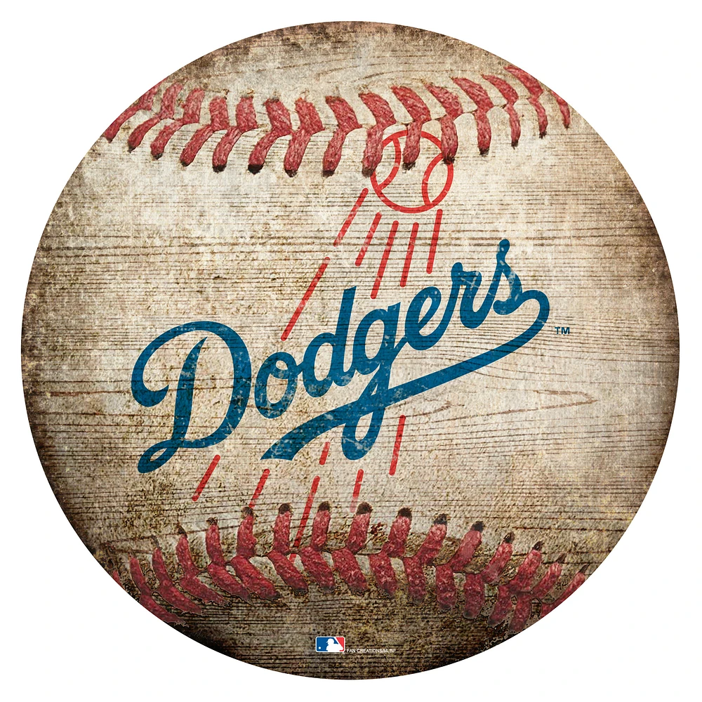 Los Angeles Dodgers 12'' x 12'' Baseball Sign