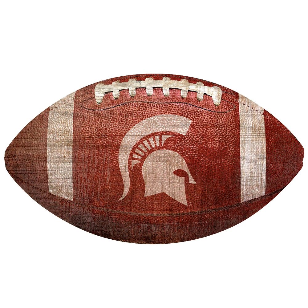 Michigan State Spartans 12'' Football Sign
