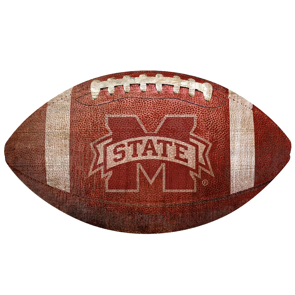 Mississippi State Bulldogs 12'' Football Sign