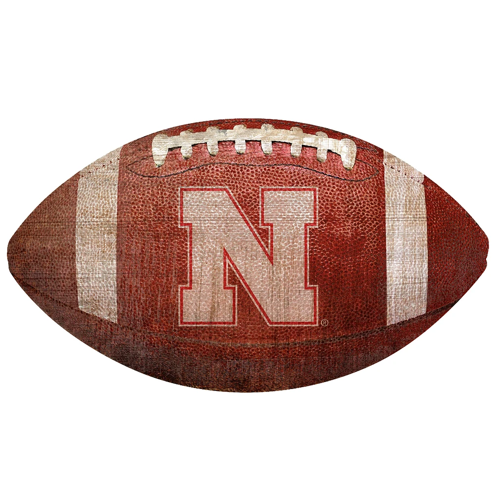 Nebraska Huskers 12'' Football Sign