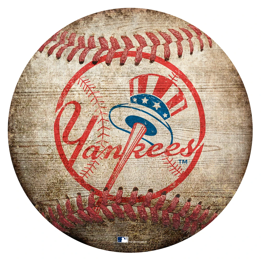 New York Yankees 12'' x 12'' Baseball Sign