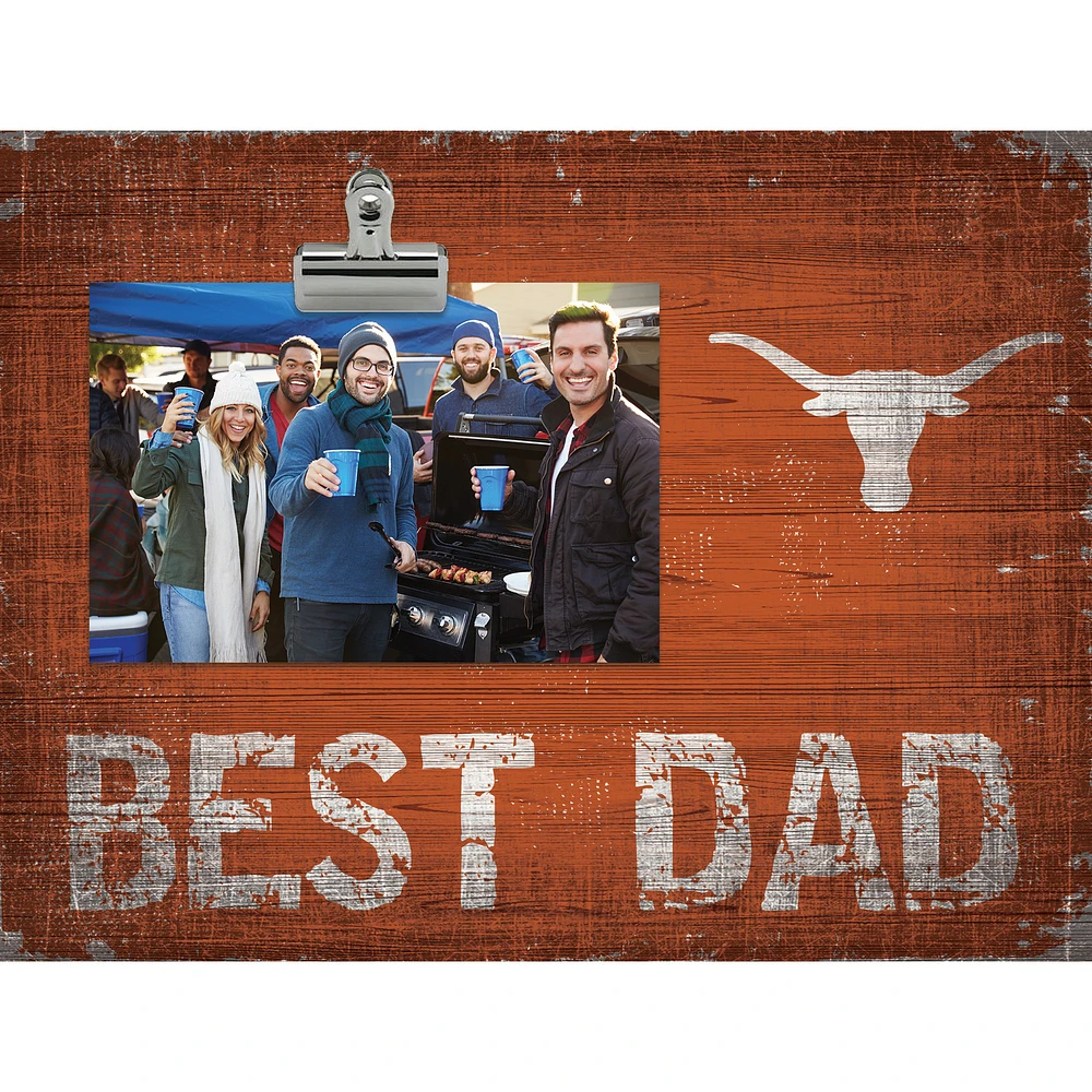 Texas Longhorns 8'' x 10.5'' Best Dad Clip Frame