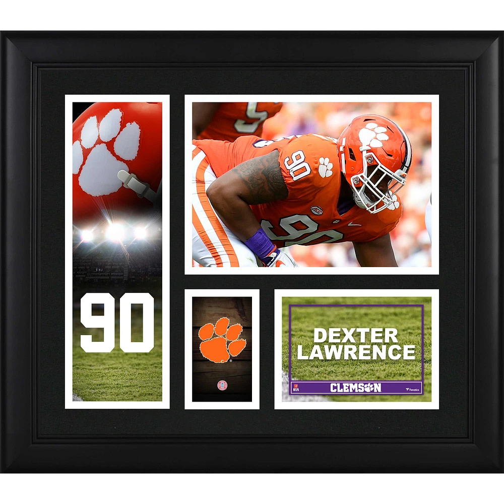 Dexter Lawrence Clemson Tigers Framed 15" x 17" Player Collage